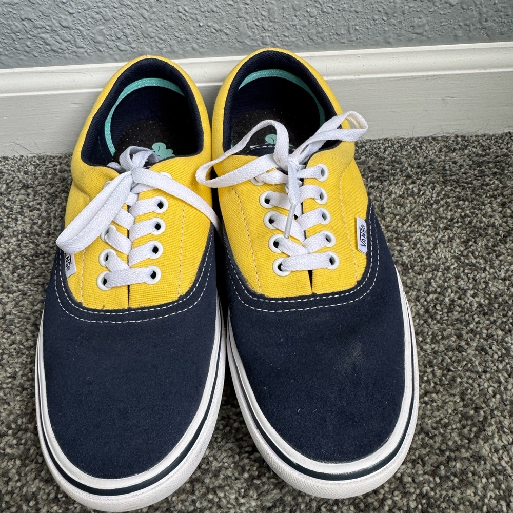 Vans Unisex Yellow and Blue Sneakers